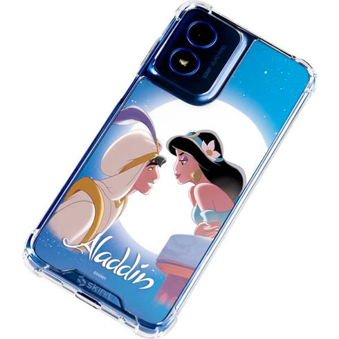 Disney Aladdin and Princess Jasmine Kiss Moto G 5G (2024) Clear Case